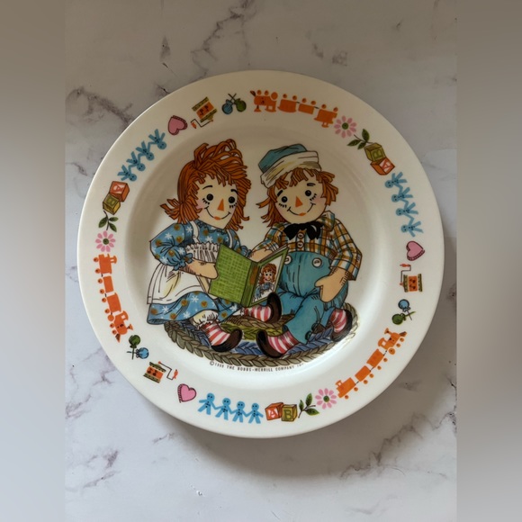 Vintage 1969 Raggedy Ann Bowl & Plate Set - Picture 2 of 5